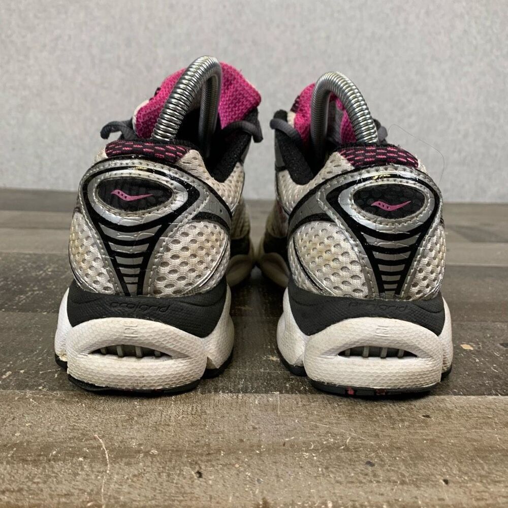 Saucony Women’s Size 8.5 CS Glide Athletic Shoes Grey Pink Running Sneakers - Picture 6 of 11